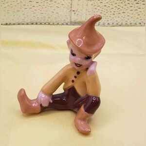 MCM Pixie Figurine Miniature - 1950s Vintage Whimsical Kitsch Elf